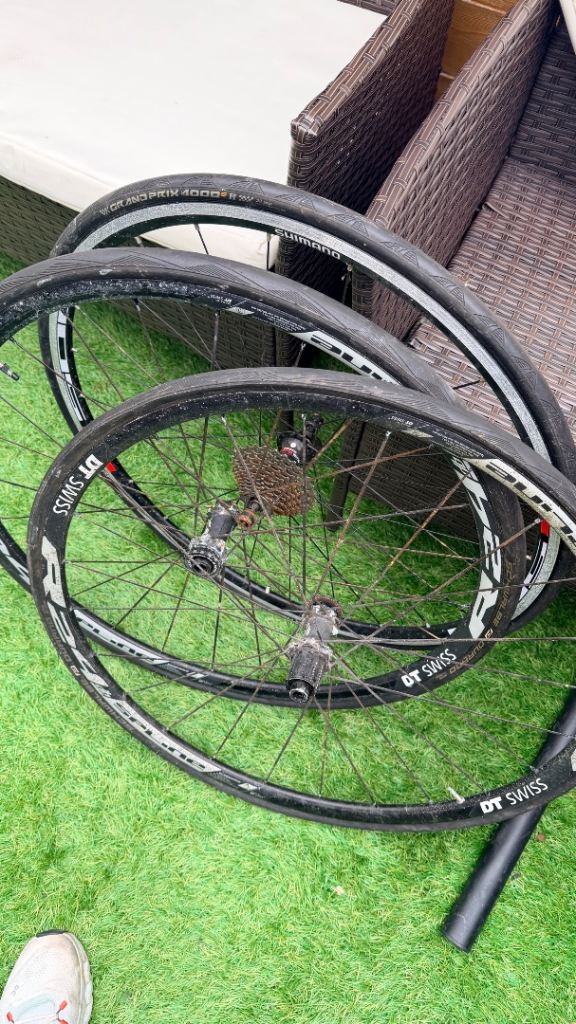 DT Swiss Bike Wheels with Tyres - Good Condition Set