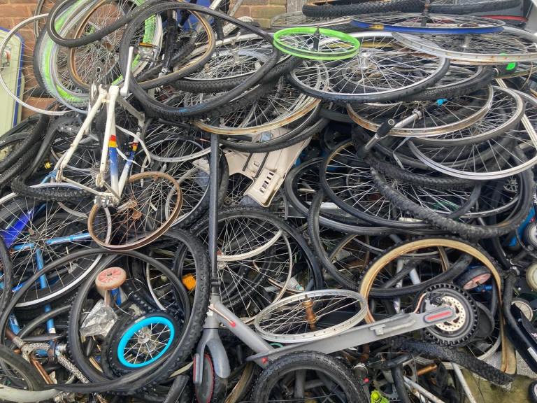 Wheels lock lights frame basket any parts or whole bike