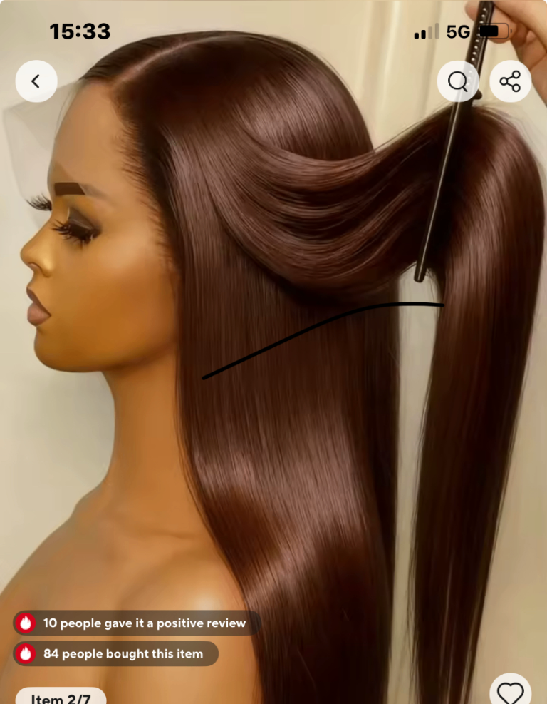 20 inch chocolate brown straight wig