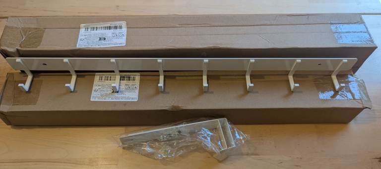 3 x NEW WHITE METAL 'OVER-DOOR' HOOKS/HANGERS!