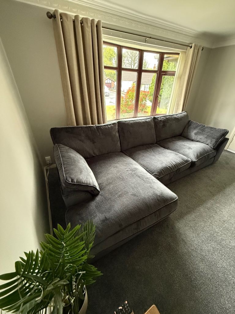 Large Next corner sofa with a left-hand chaise and a matching medium sofa