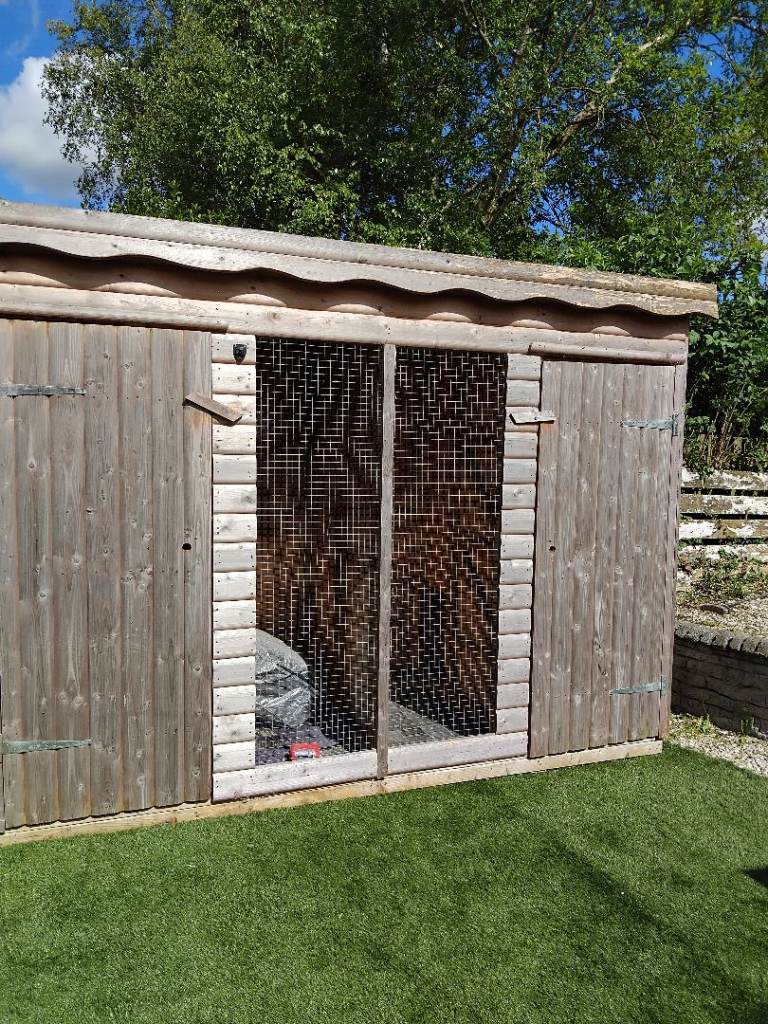 Large dog kennels.
