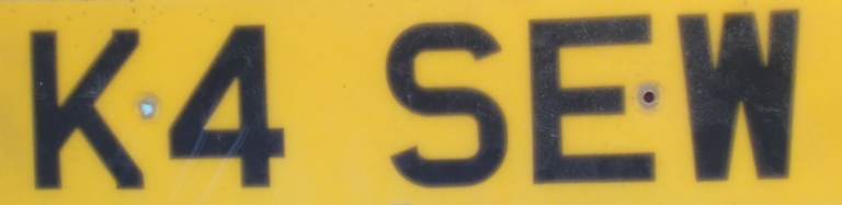 Car Registration Plate K4 SEW