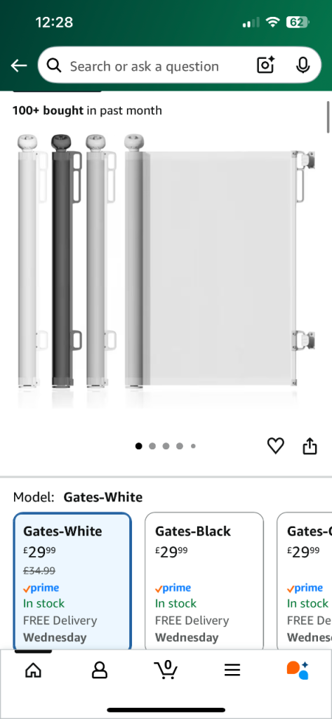 image for Baby/pet safety gate retractable 