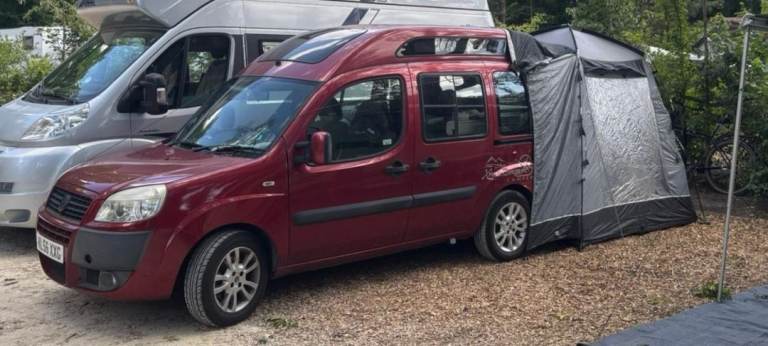 2008 Fiat Doblo 1.9 JTD Micro Camper hi roof hob sink long MOT 230V hook up 