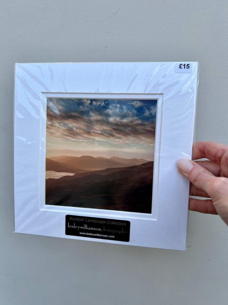 Scottish Landscape Photography Print, Loch Lomond Sunset, Ready to Frame