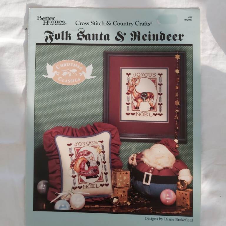 Santa and Reindeer Cross Stitch Pattern