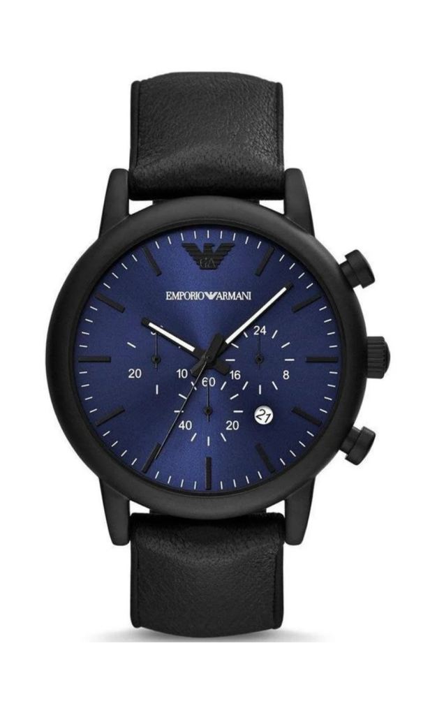 Emporio Armani AR11351 Chronograph Black Leather Men's Watch