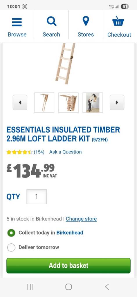 Screwfix loft ladder