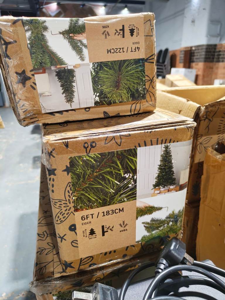 8 various Christmas trees