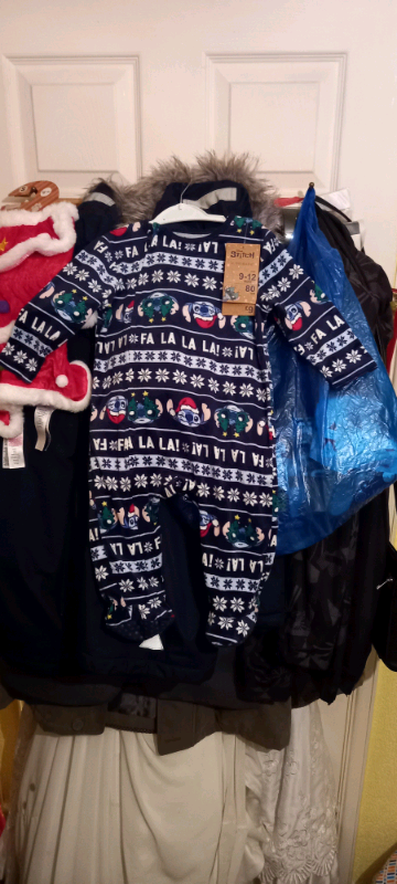 Baby Christmas stitch baby grow/ small dogs santa suit 