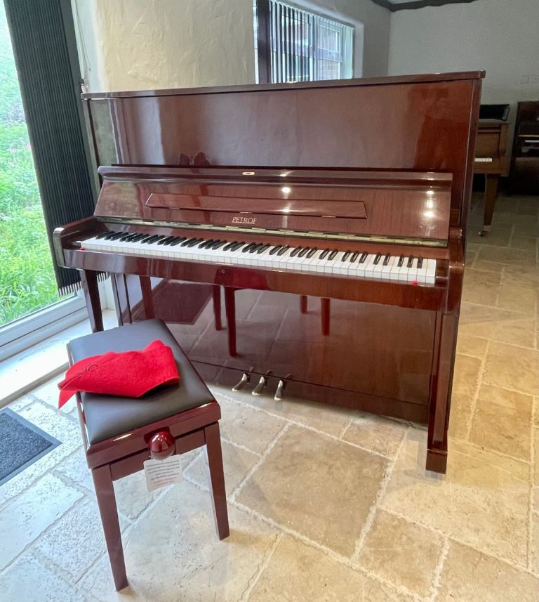 PETROF Upright Piano with Matching Stool – Good Condition