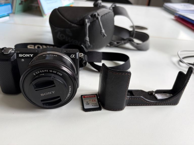 Sony Camera with accessories- Alpha 5000 ILCE-5000