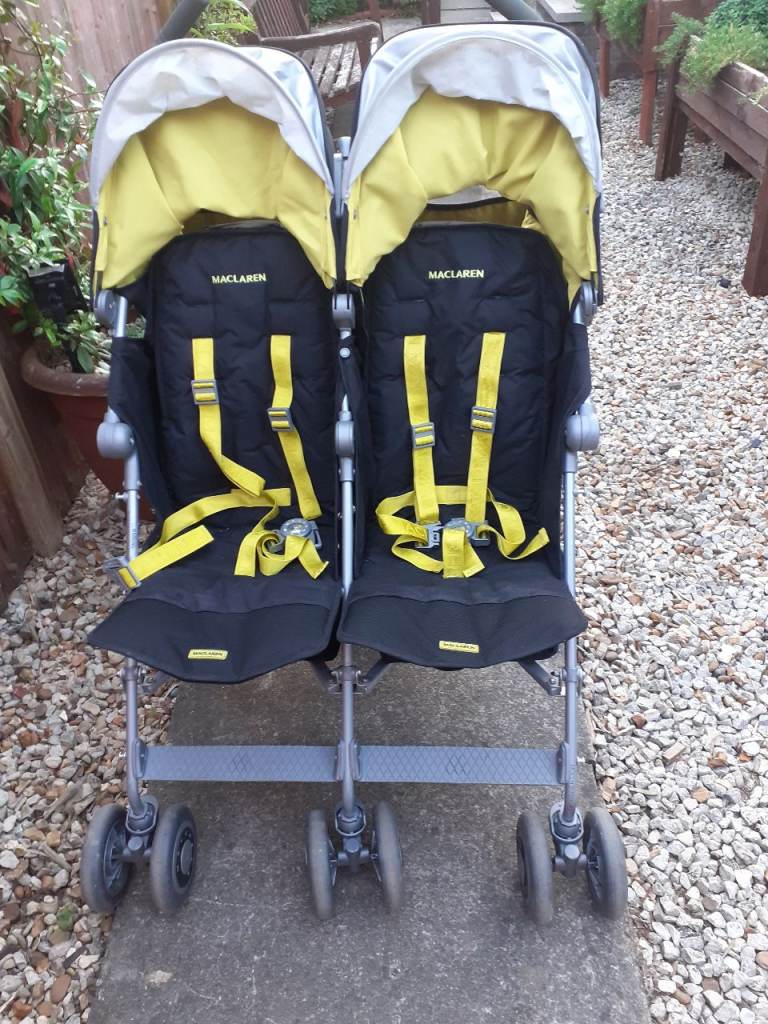Maclaren Twin Buggy - Black and Yellow