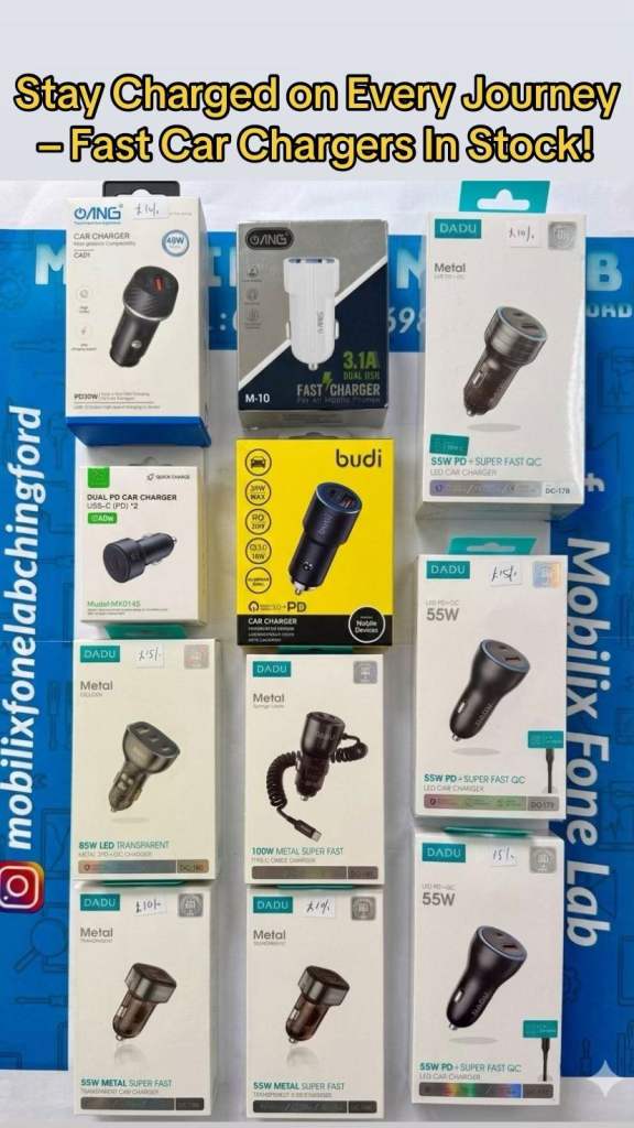 🚗🔌 Stay Charged on Every Journey – Fast Car Chargers In Stock!