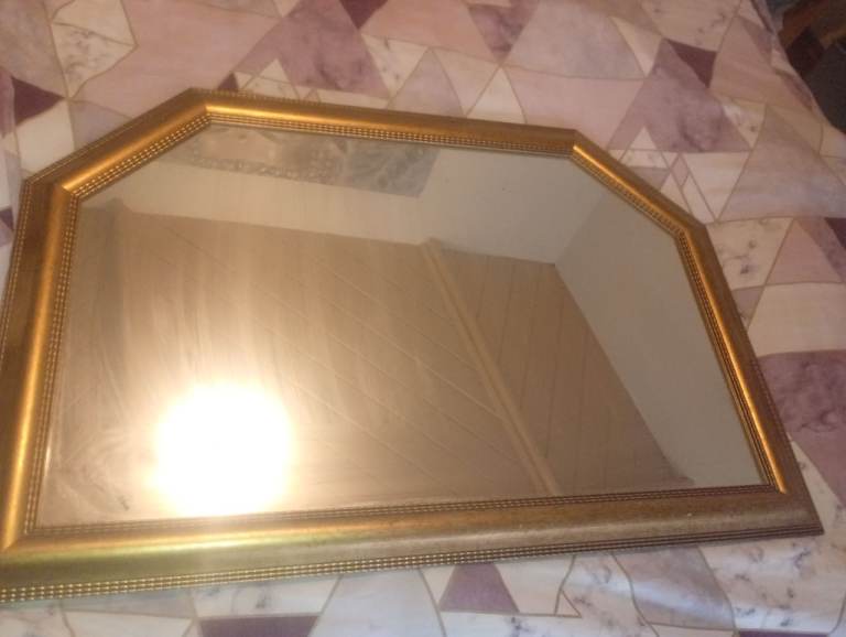 Gold framed mirror 