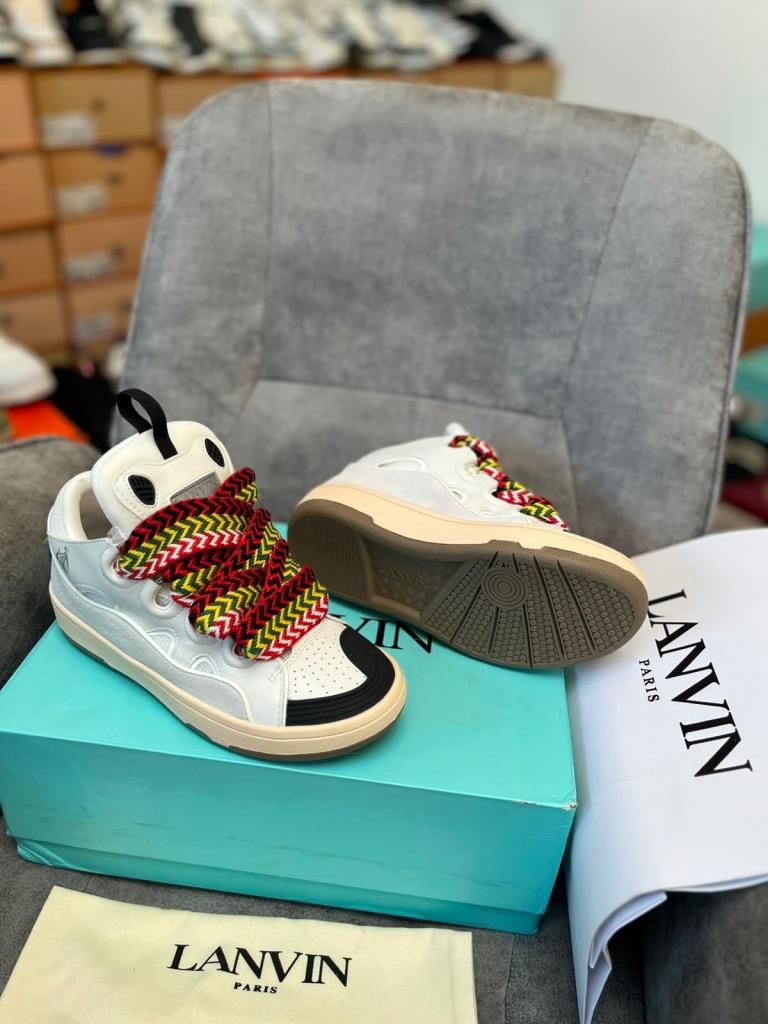 Ladies Lanvin Curb sneakers - White