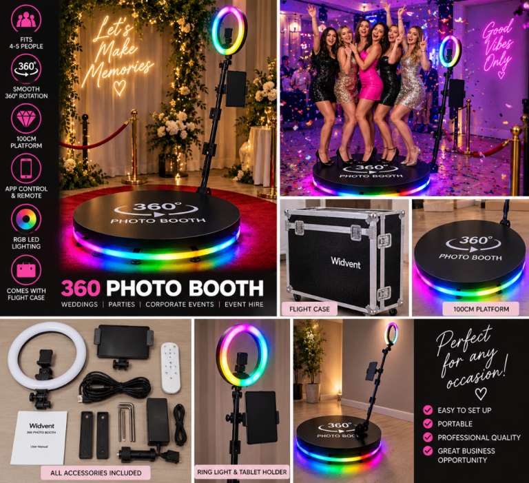Widvent 360 Photo Booth with Flight Case – New