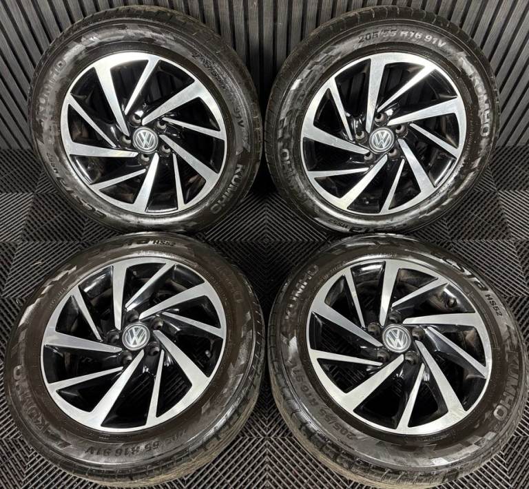 16'' GENUINE VW GOLF MK7 WOODSTOCK MK8 MK6 ALLOY WHEELS TYRES ALLOYS
