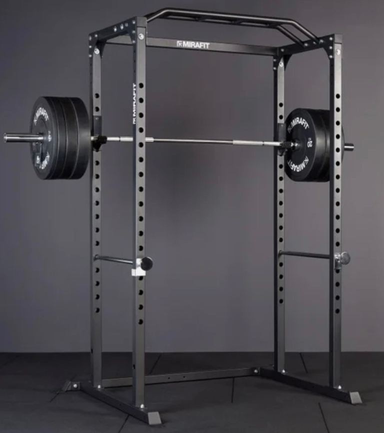 image for Mirafit M100 Power Rack with Barbell and Weights Set