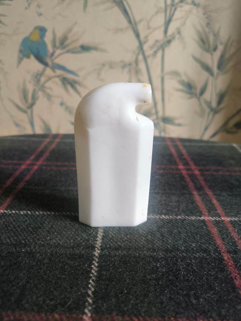 Antique Milk Glass Tooth Powder Flask/Bottle