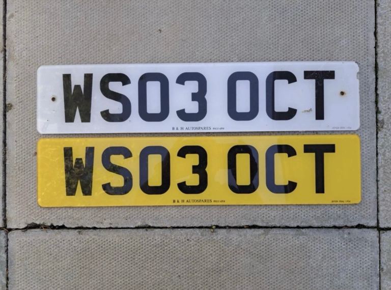 Cherished number plate WS03 OCT