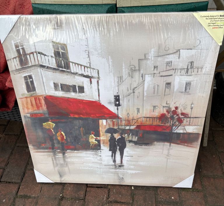 New Parisian cafe scene canvas 30 inch by 30 inch