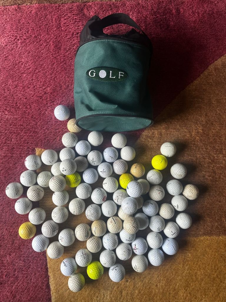 80 x Mixed Golf Balls With Golf Bag