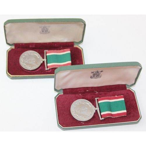 Two Women's Voluntary Service Medals (WVS) in original Royal Mint boxes