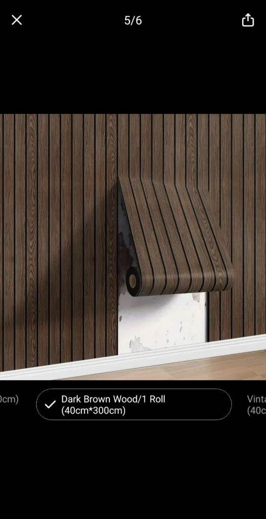 Wood effect self adhesive foam wallpaper