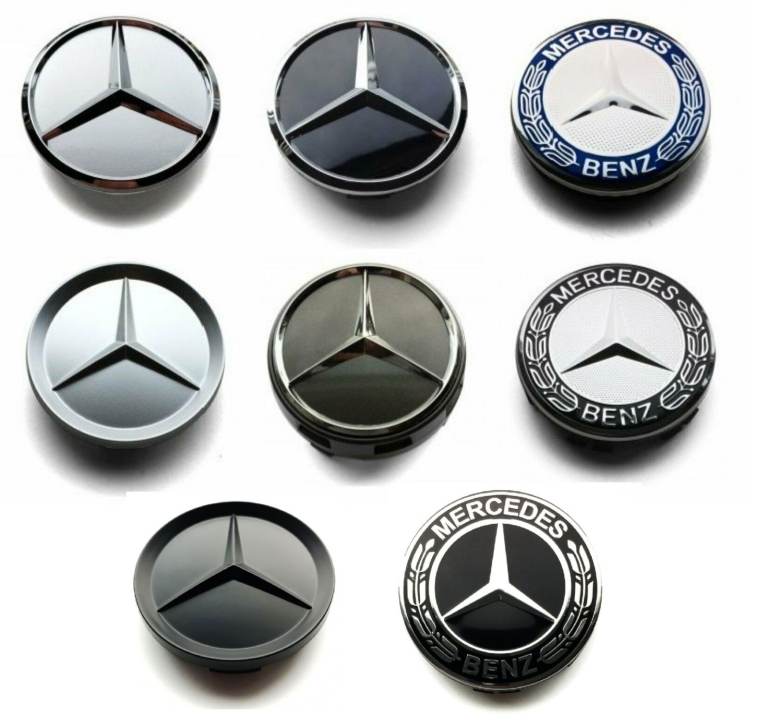 Mercedes wheel center caps rim hub covers 50mm 56mm 60mm 61mm 63mm 68mm 69mm 70mm 75mm all sizes