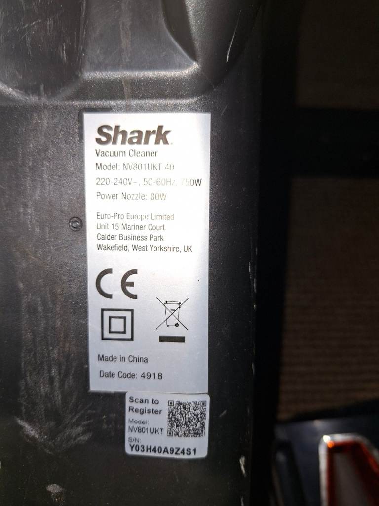 Shark Hoover for parts