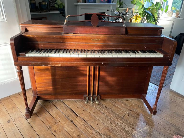 Chappell Upright Piano - Vintage Wood, Fair Condition