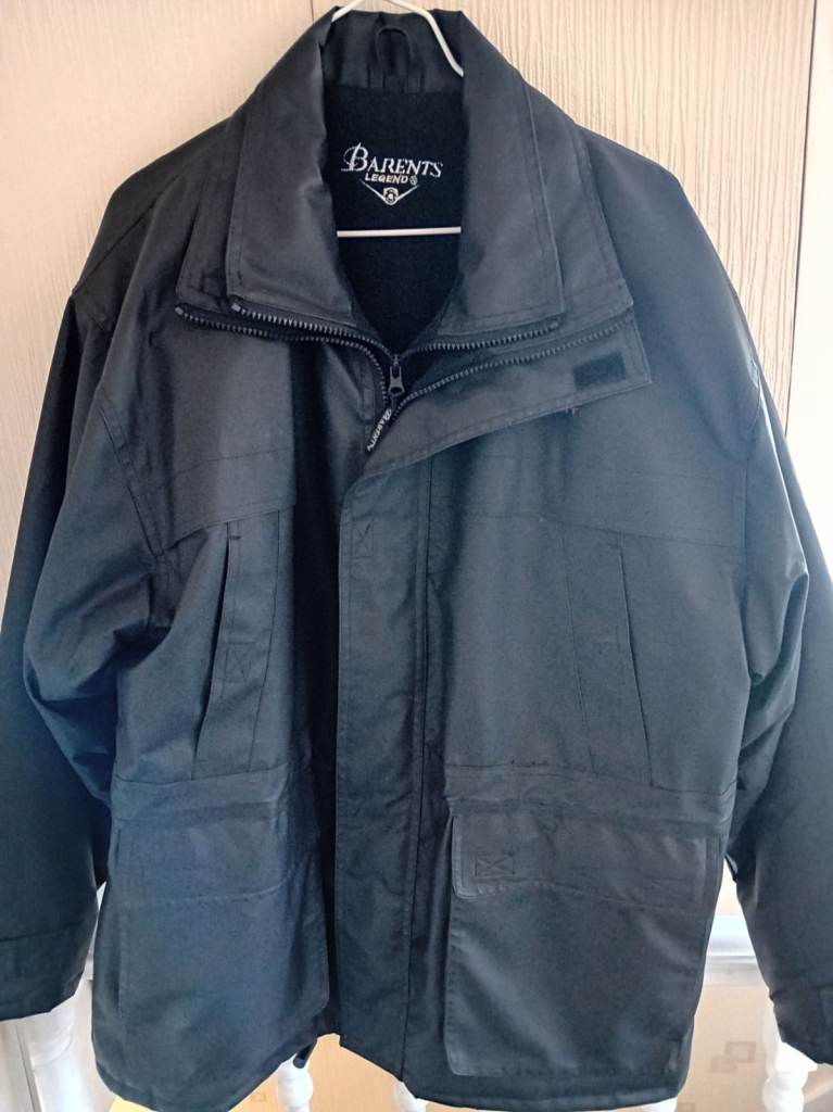 Men jacket L Matt PVC / faux leather with warm internal lining.(seat logo)