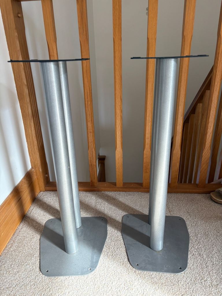 Pair of Silver Speaker Stands – Good Condition