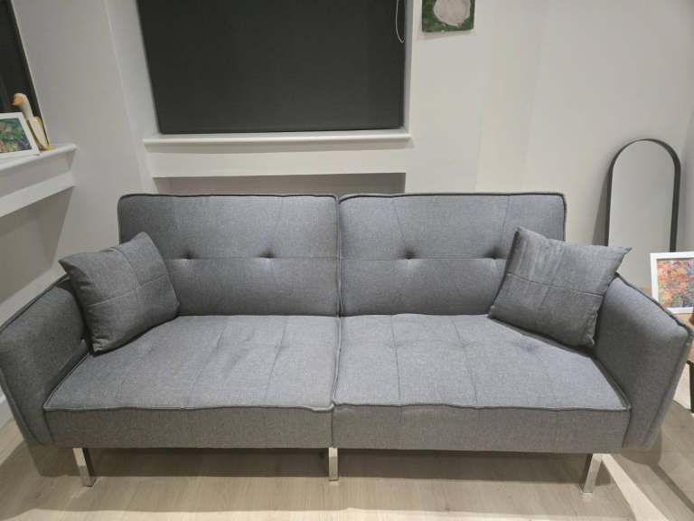 Gray Reclining Sofa Bed