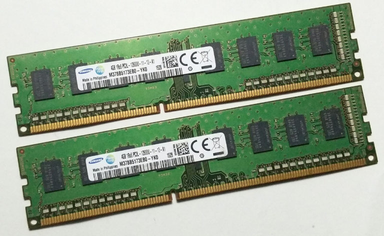 SAMSUNG M378B5173EB0 - YK0 4GB 1Rx8 PC3L -12800U-11-13-A1 1x4GB RAM