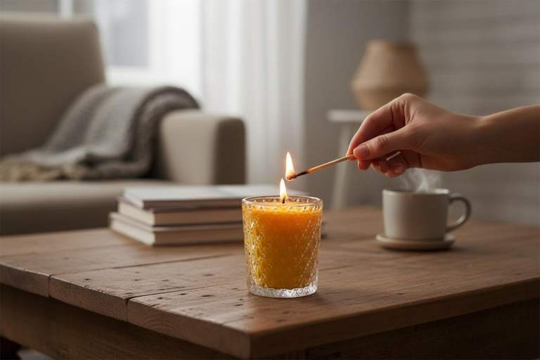 Scented beeswax candle for sale Christmas scents