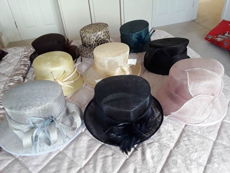Beautiful hats, selling separately.