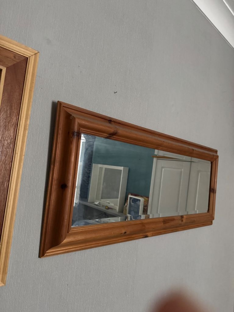 Wooden Framed Wall Mirror