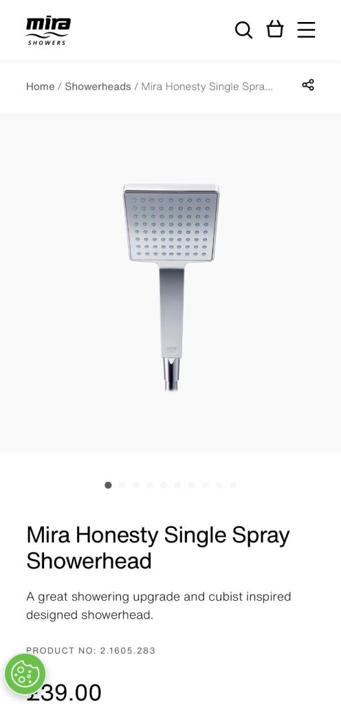 Mira Honesty Single Spray Shower head