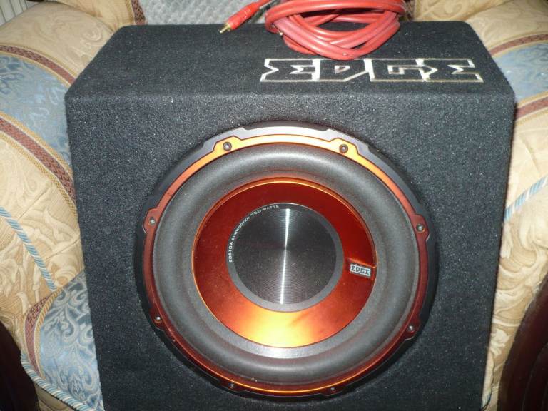 Edge Car Subwoofer Box with Wiring – Good Condition