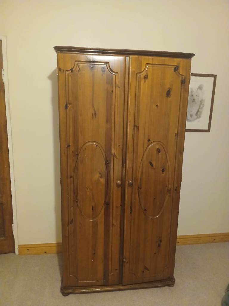 Wardrobe now dismantled for easy transport