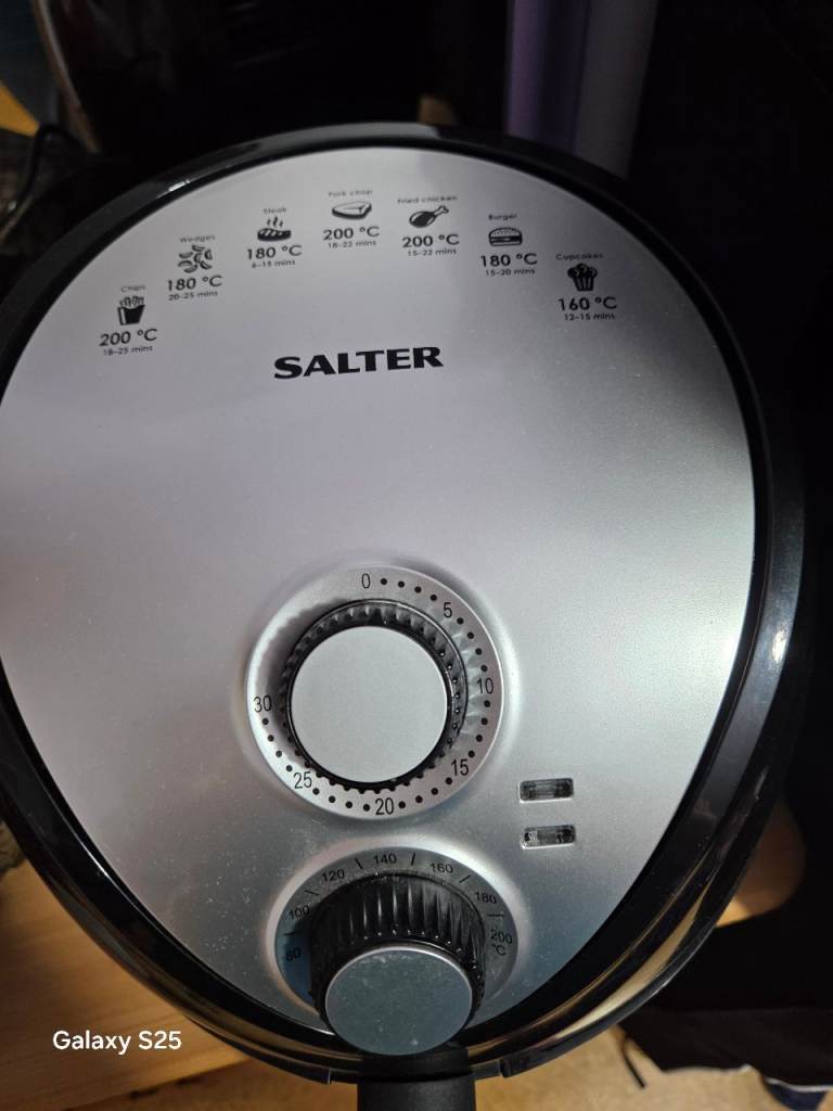 Salter Air Fryer – Silver and Black, Good Condition