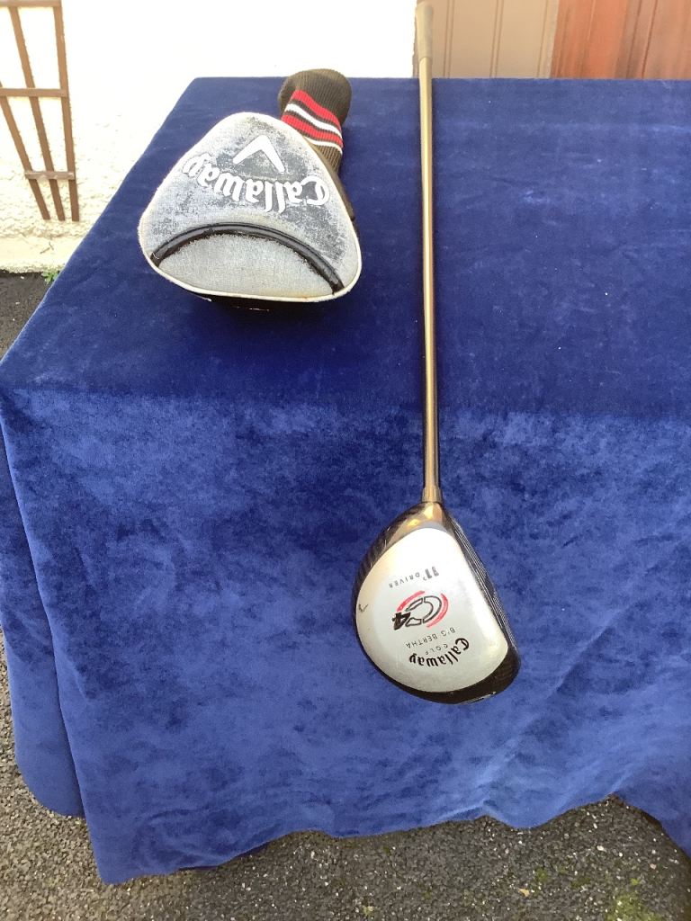 A lovely Left Hand Callaway Big Bertha C4 Driver, including a Callaway protective head cover.