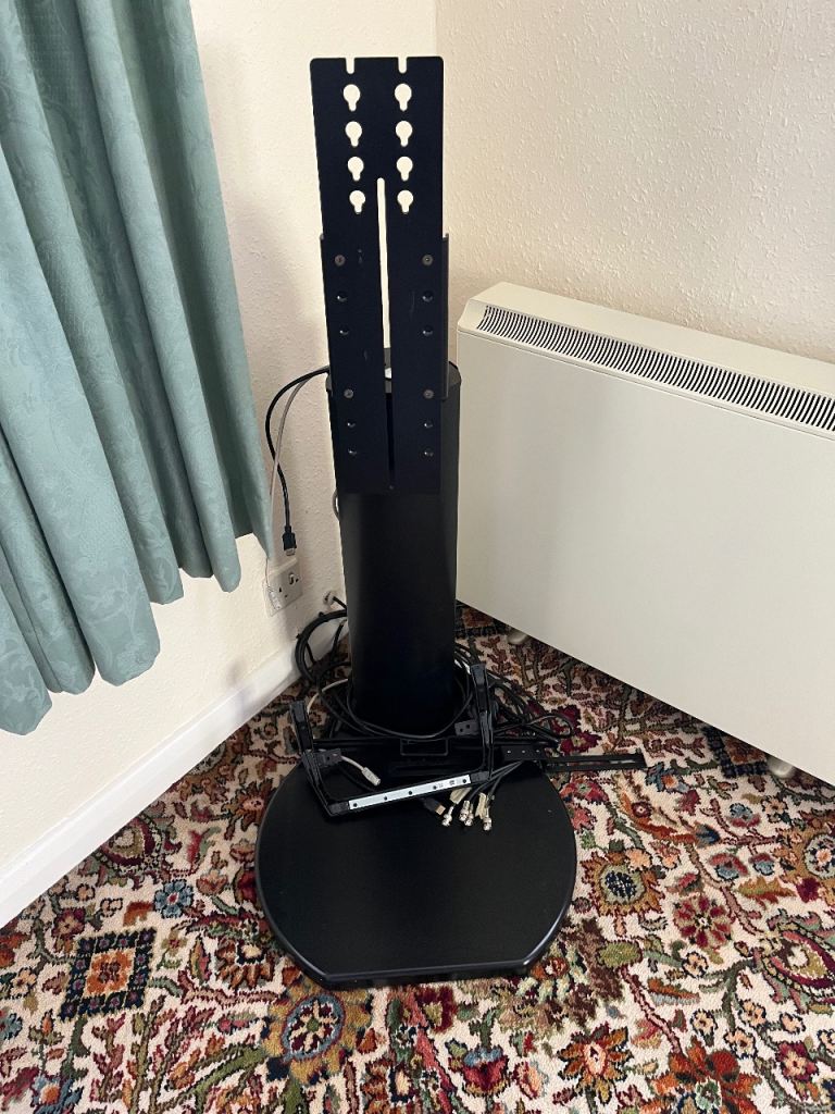 Black TV Stand with Mount – Good Condition