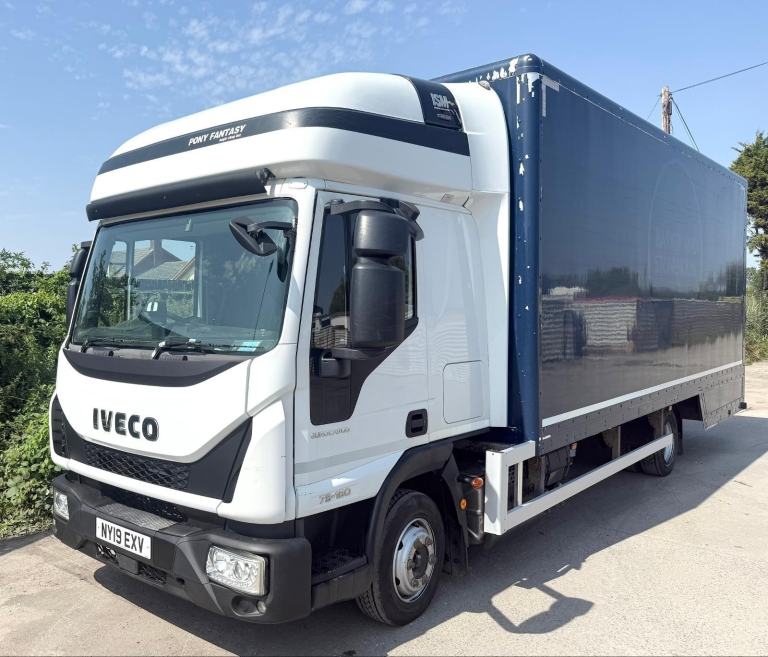 2019 IVECO EUROCARGO 75-160 GRP BOX VAN FURNITURE REMOVALS EURO-6 HI-TOP SLEEPER