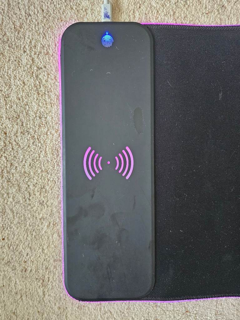 RGB Gaming Mouse Pad with Wireless Phone Charging – Large Extended Desk Mat