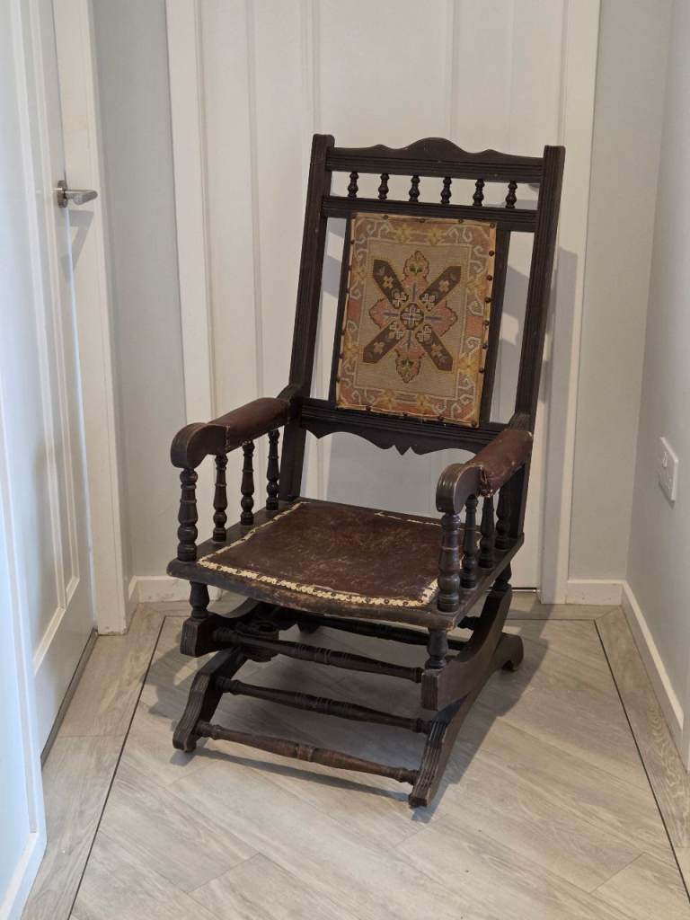 Antique American rocking chair from 1930s - much loved - also great upcycling project