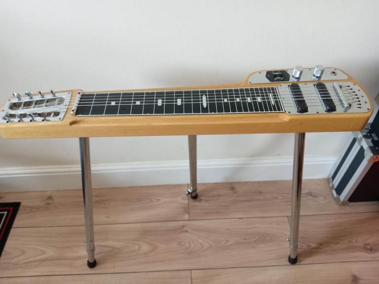 GUYATONE HG-308D 8-String Vintage Lap Steel Guitar with Case, Stand